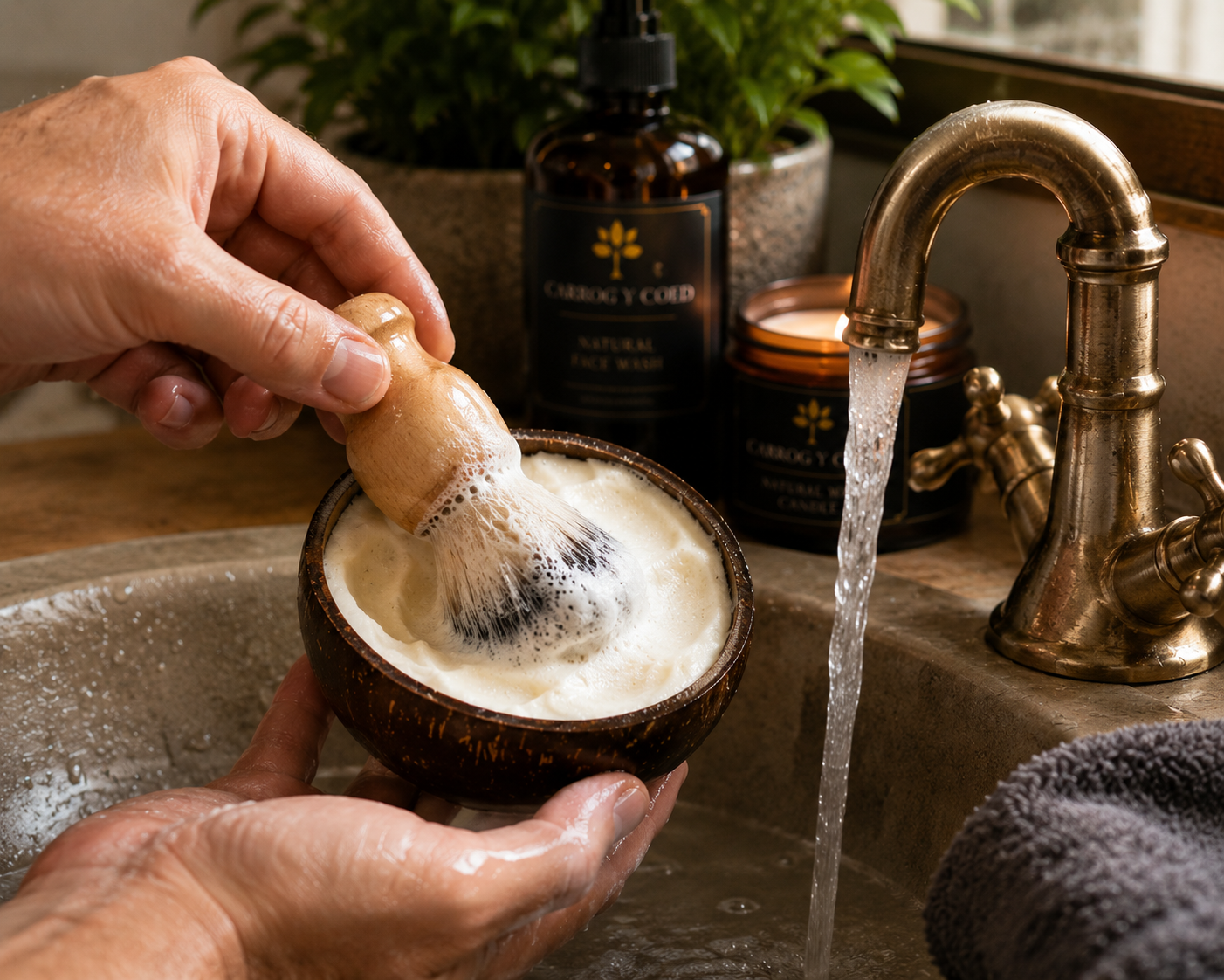 Welsh Rock Slate Shaving Ritual Gift Set
