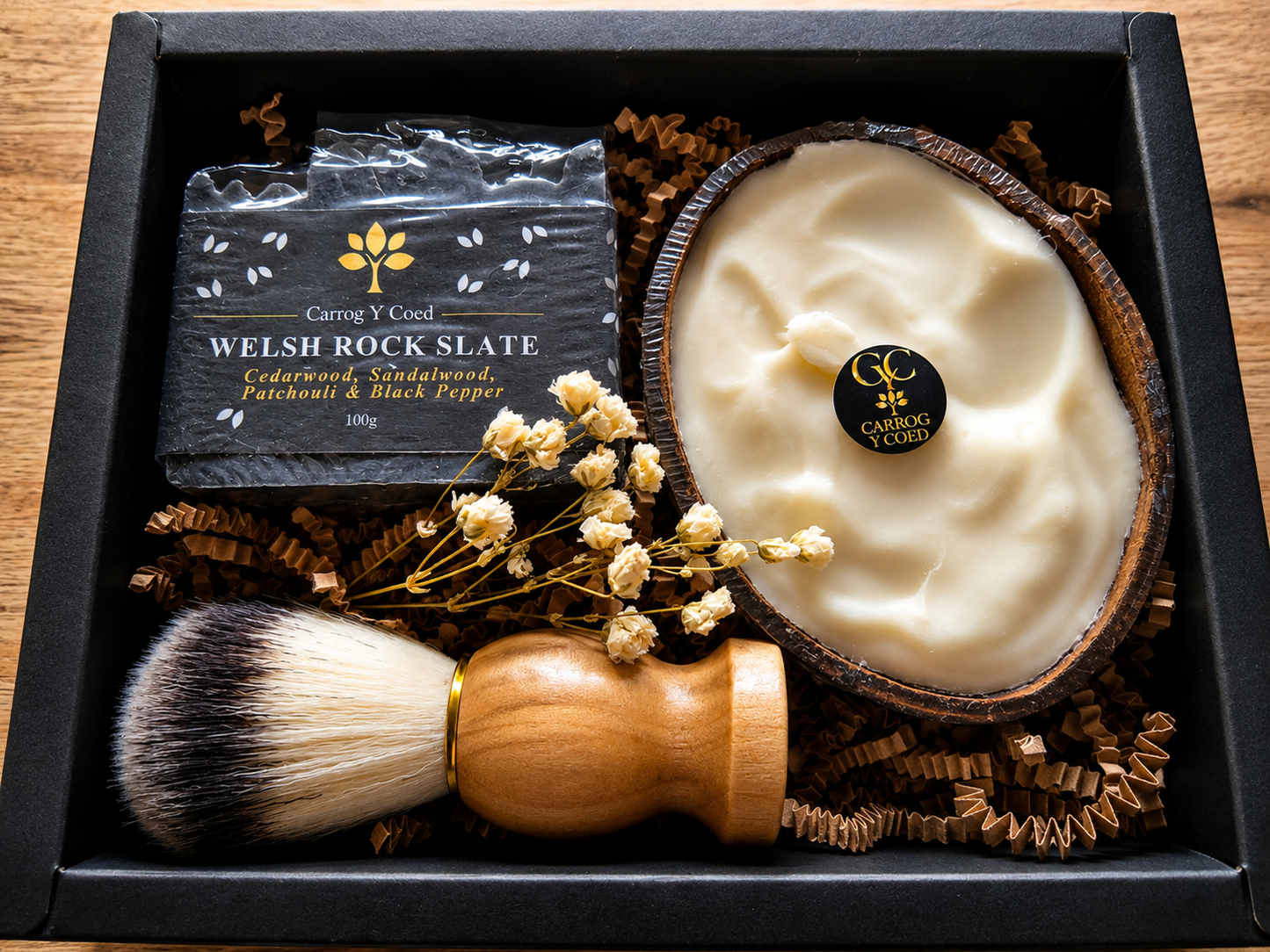 Welsh Rock Slate Shaving Ritual Gift Set
