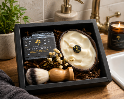 Welsh Rock Slate Shaving Ritual Gift Set